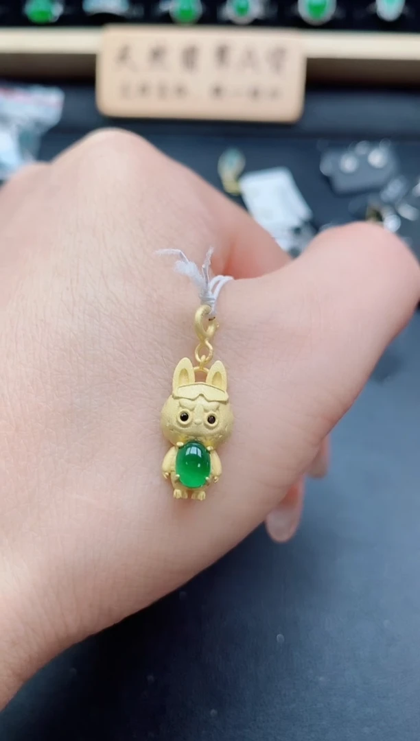 吊坠(不含链)银S925镶嵌翡翠1