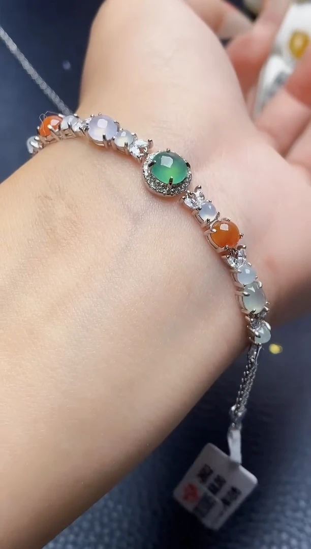 银S925镶嵌戒指翡翠0784