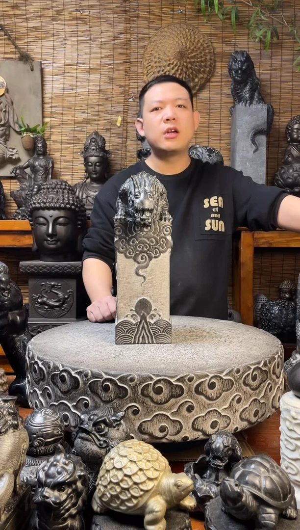 石材吸水兽立柱天然青石雕刻