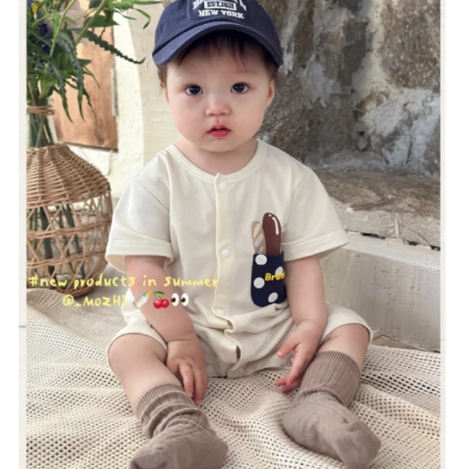 52153-MZ篮子面包儿童爬服