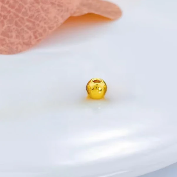 DIY配件光面小金珠【多样性发货】【2颗包邮】【3颗赠银链】