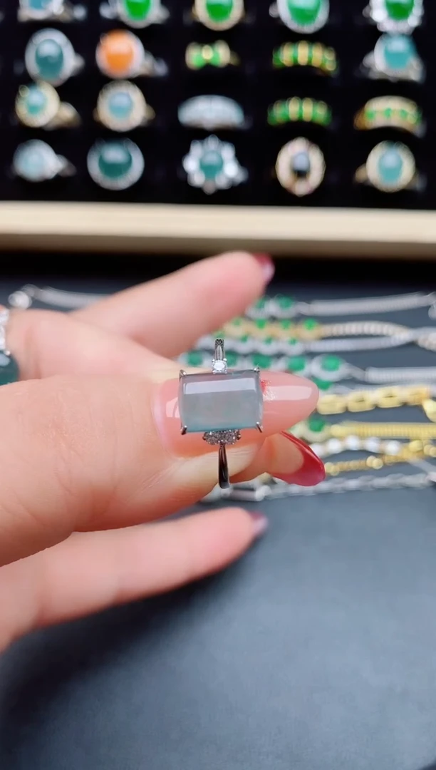 【闪购商品】翡翠戒指银S925镶嵌5080580