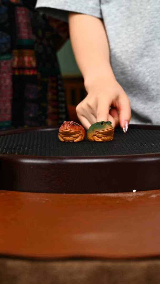 茶壶紫砂宜兴原矿紫砂呱呱来财