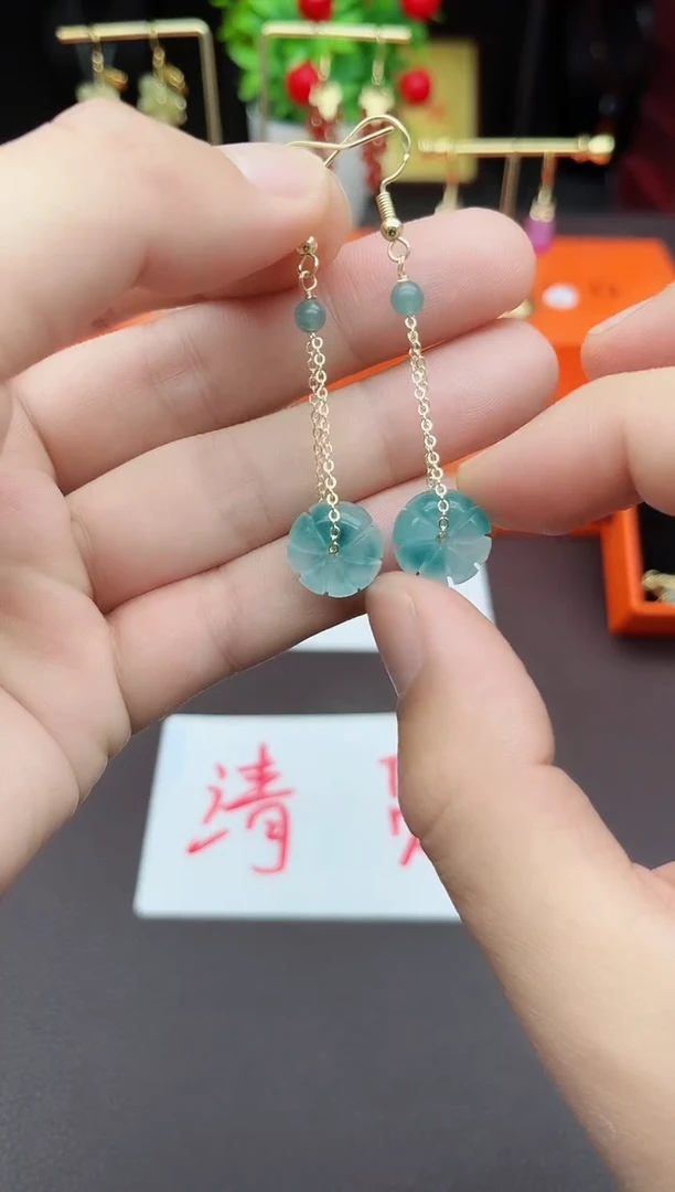 玛瑙/玉髓耳饰银S925镶嵌105000