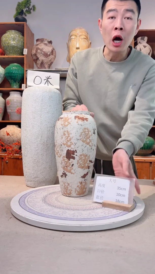 瓶陶瓷花瓶  微瑕 无花  剥落 大号
