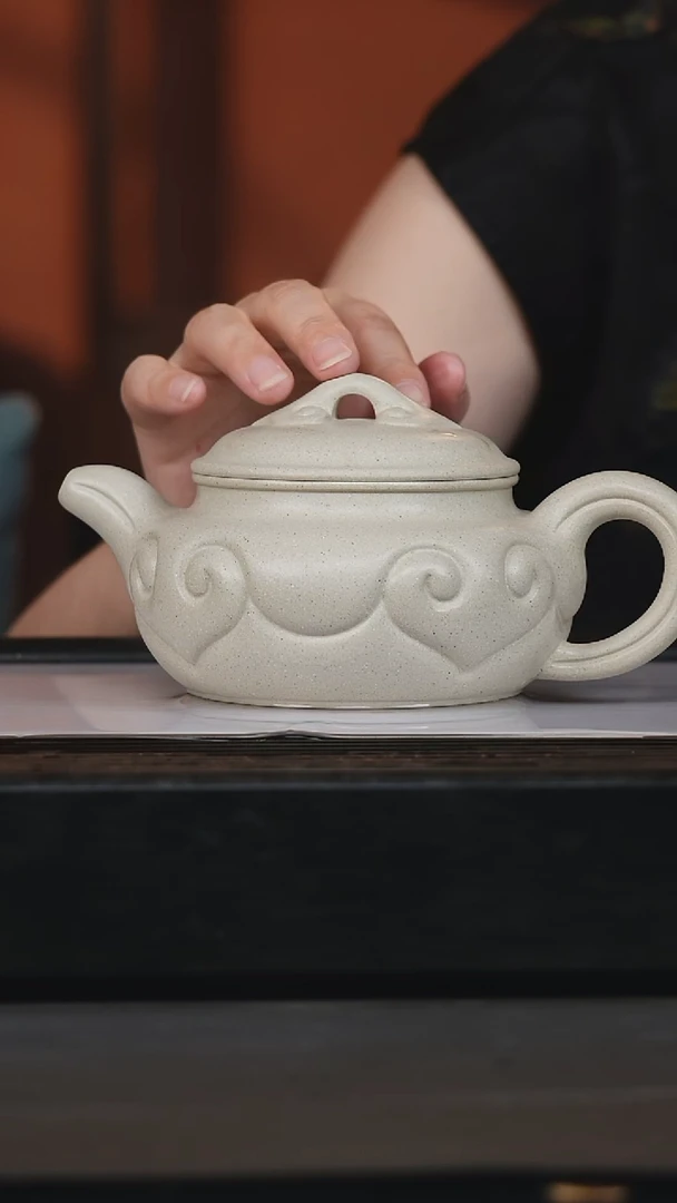 茶壶紫砂万兆元白玉段仿古如意 大