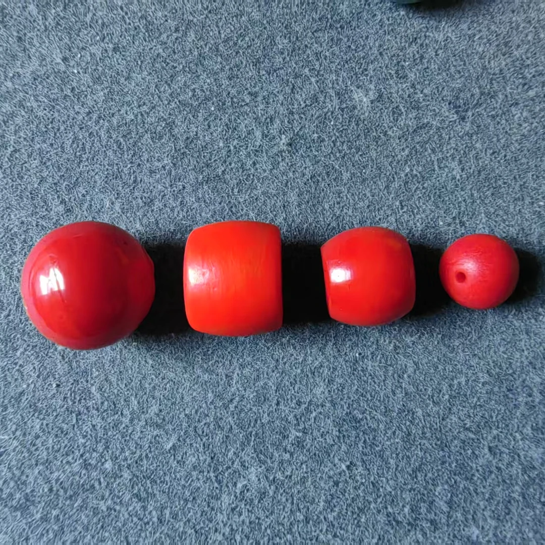 雪巴琉璃牛血红单珠配珠锁骨珠