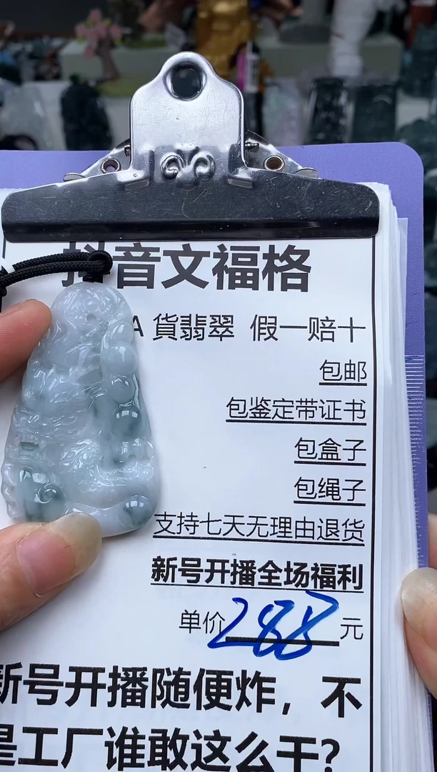 翡翠未镶嵌颈饰天然A货翡翠一物一证拍拍退退限购