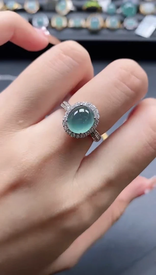 【闪购商品】翡翠戒指银S925镶嵌1111