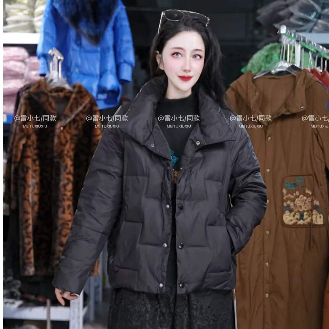 秋装上新轻薄款白鸭绒羽绒服外套时尚简约-lt-1