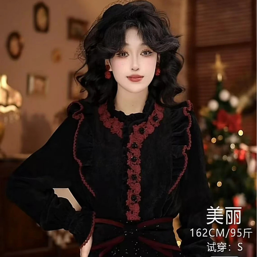 美丽【欧可】港味复古显瘦气质设计感上衣31299