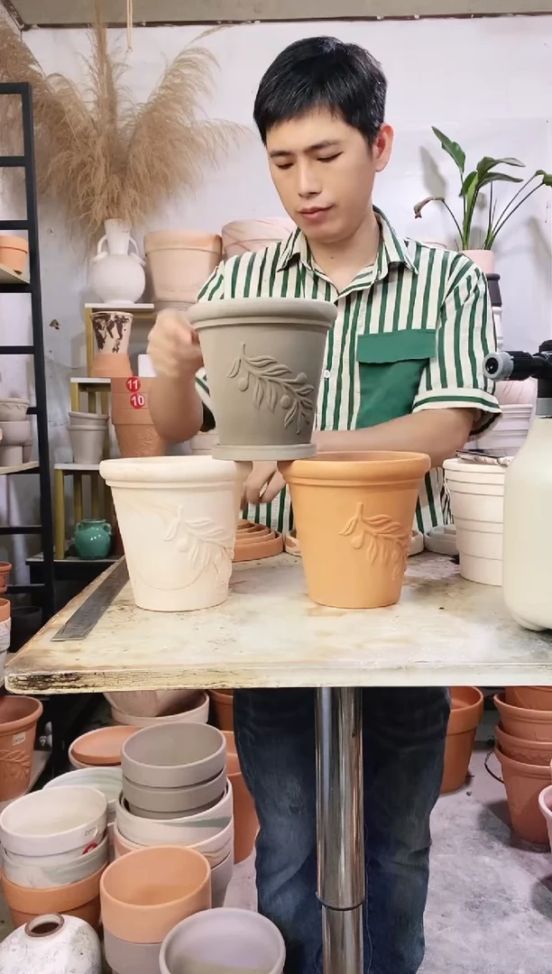 16*15橄榄枝3色组合 3盆3托