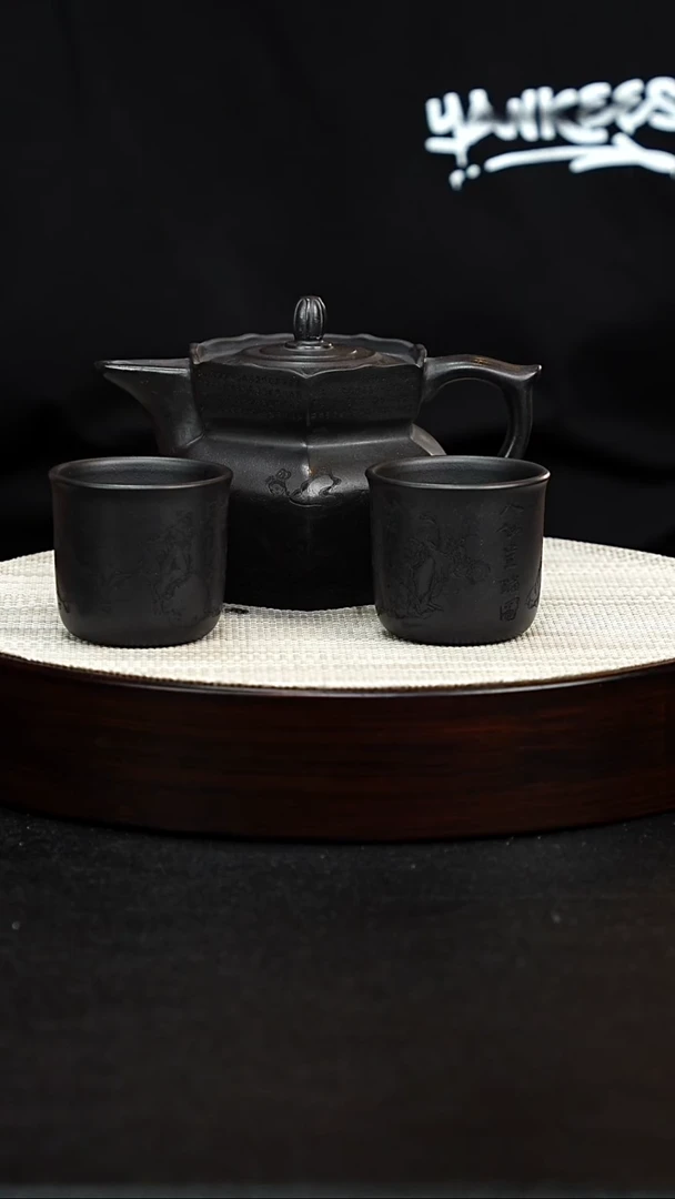 茶壶紫砂僧帽一壶俩杯