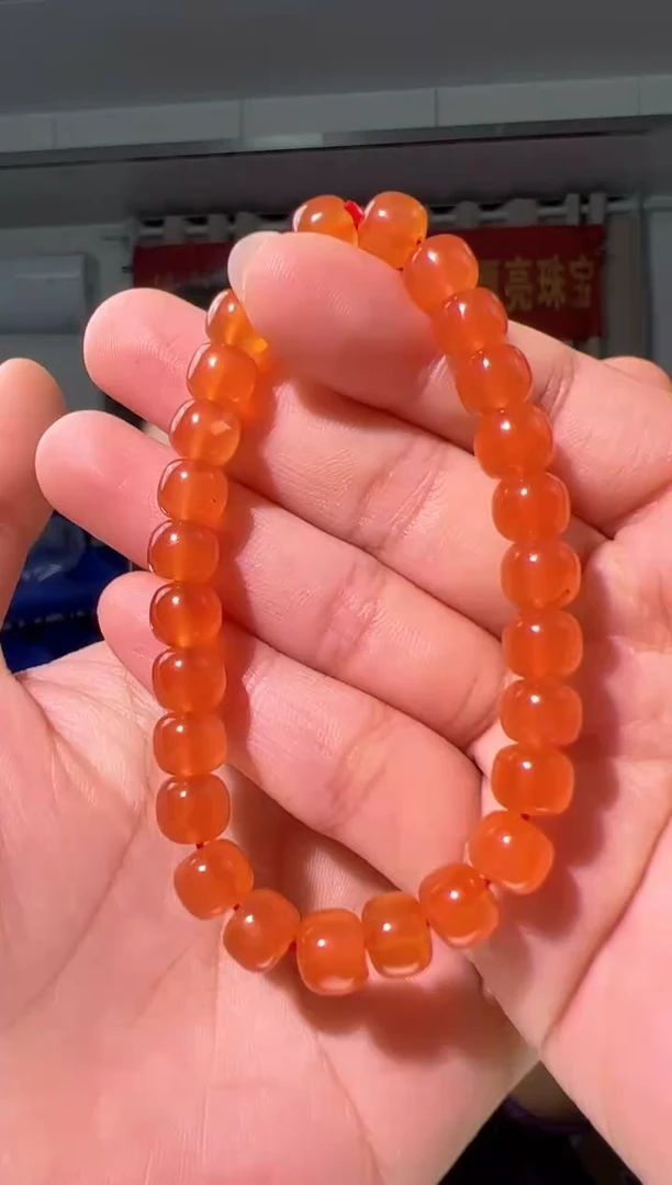 【闪购商品】南红玛瑙手串未镶嵌8mm保山南红老型珠手串