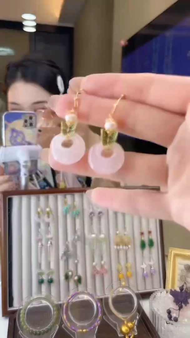 铜合金无925银39.9粉水平安扣1-1耳饰