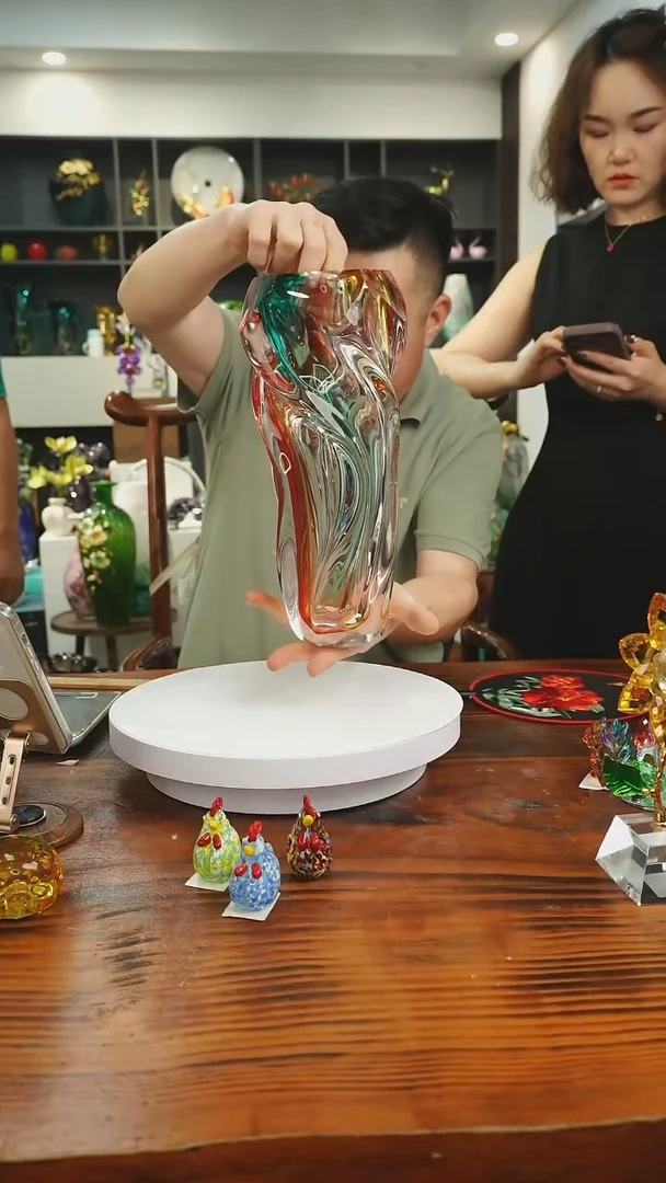 琉璃手工艺品外贸尾货花瓶240