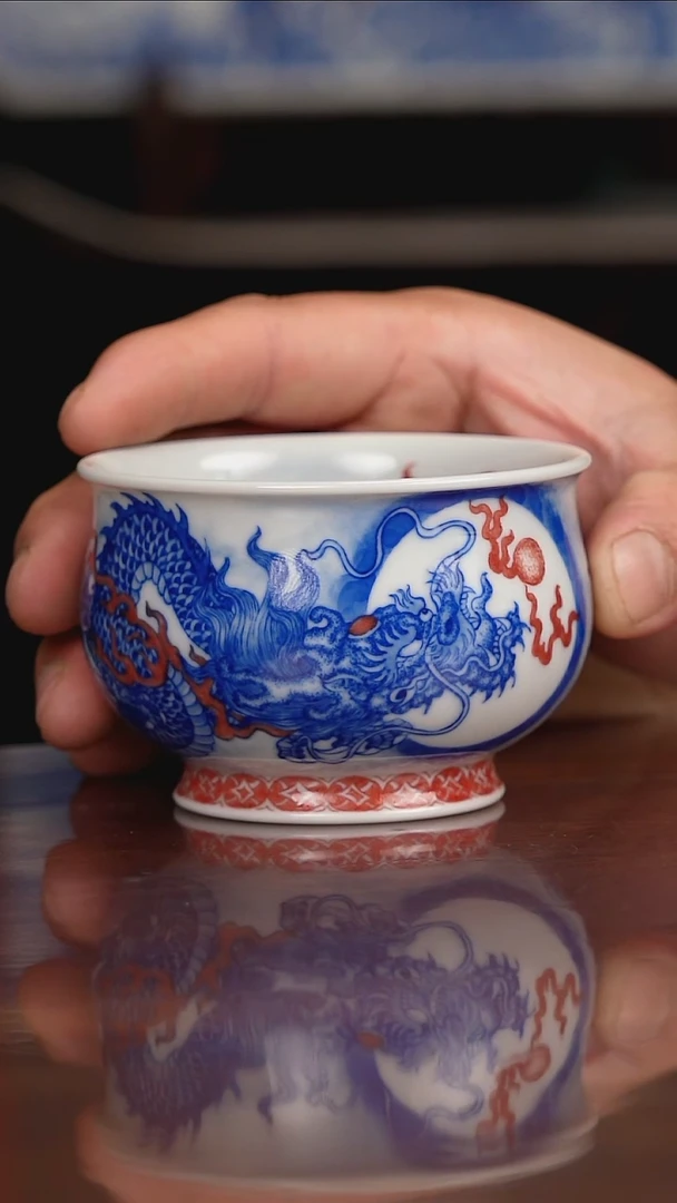 自成堂柴窑青花釉里红