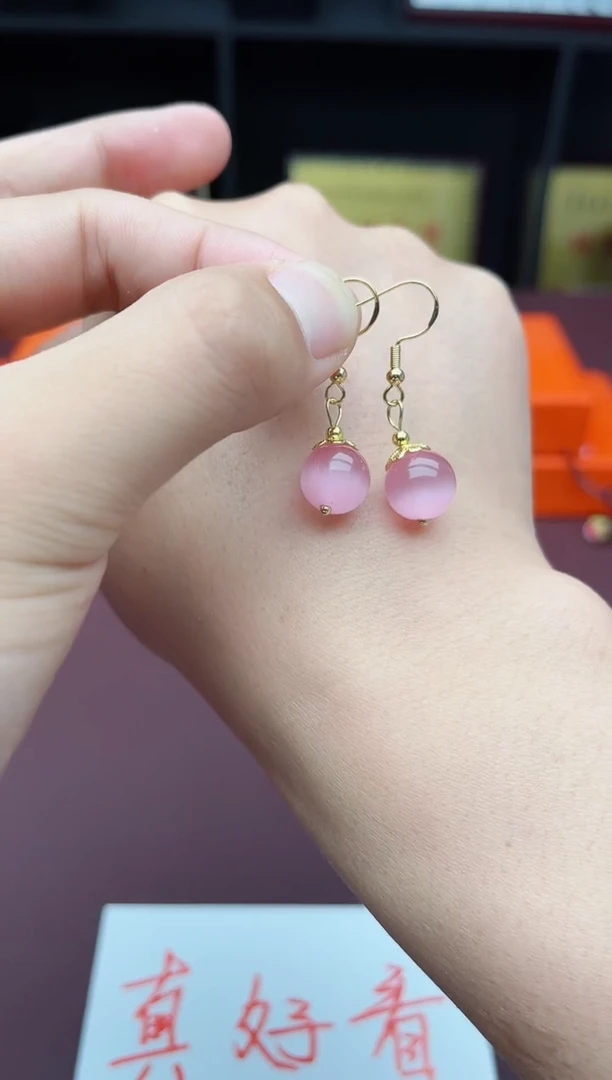 玛瑙/玉髓耳饰银S925镶嵌301000