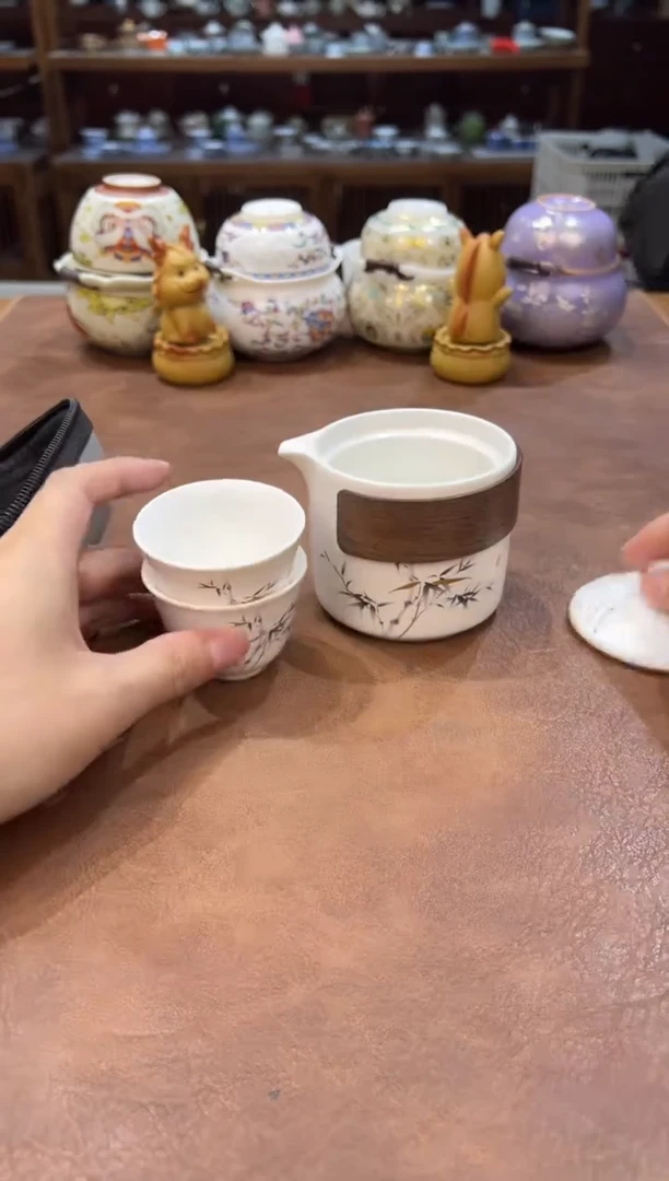 真的很便宜会开片的旅行茶具