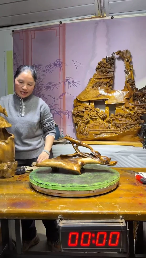 金丝楠麓*金丝楠木雕刻摆件