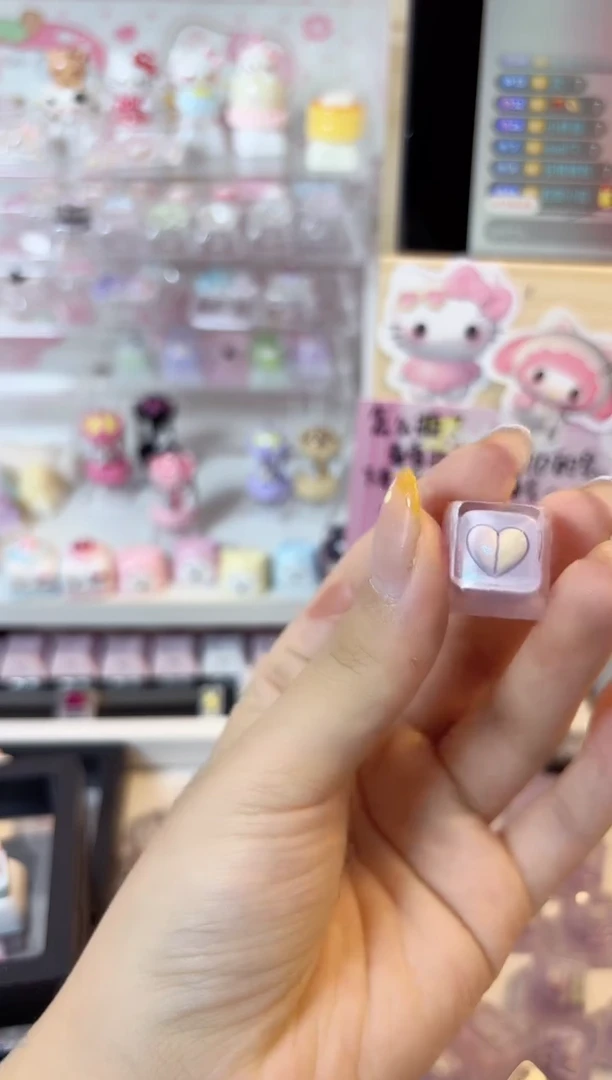 爱心方块滴胶键帽