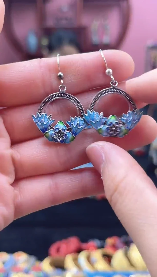 非遗 花丝镶嵌 耳环