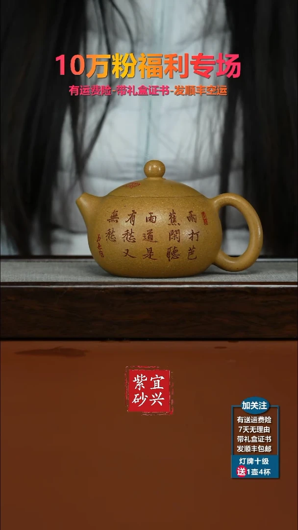 茶壶紫砂李传荣黄金段不蕉绿西施250CC