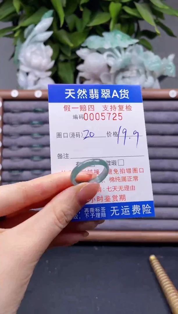 翡翠戒圈未镶嵌20*5725