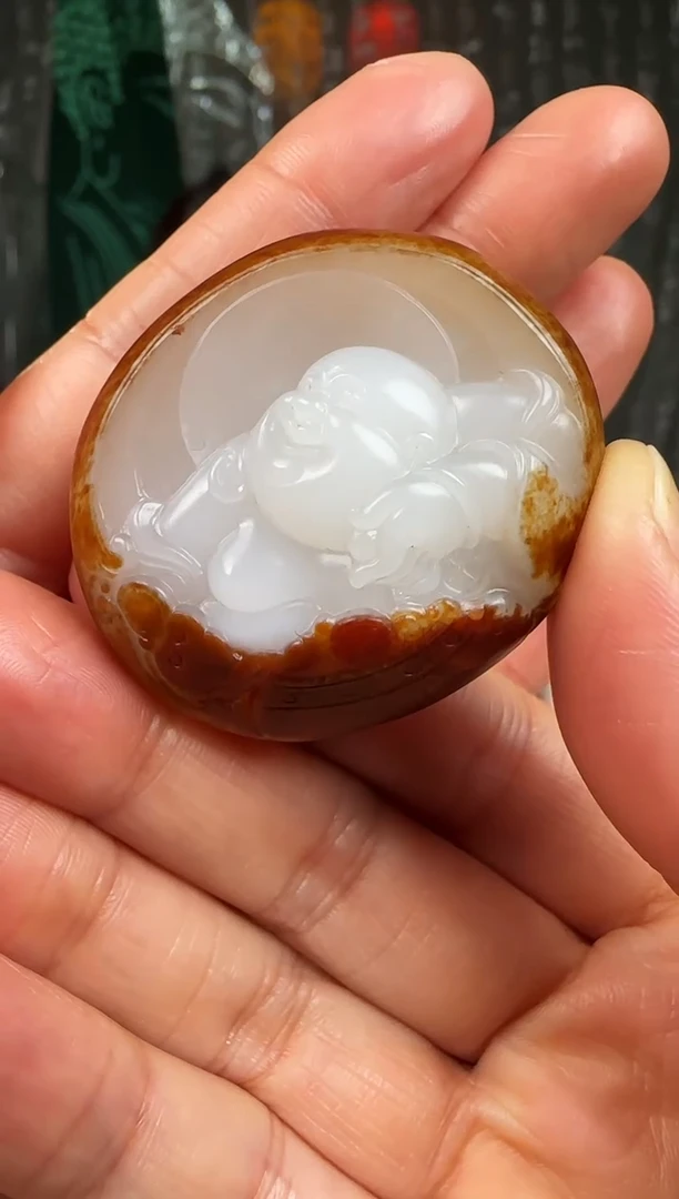 未镶嵌和田玉挂件弥勒