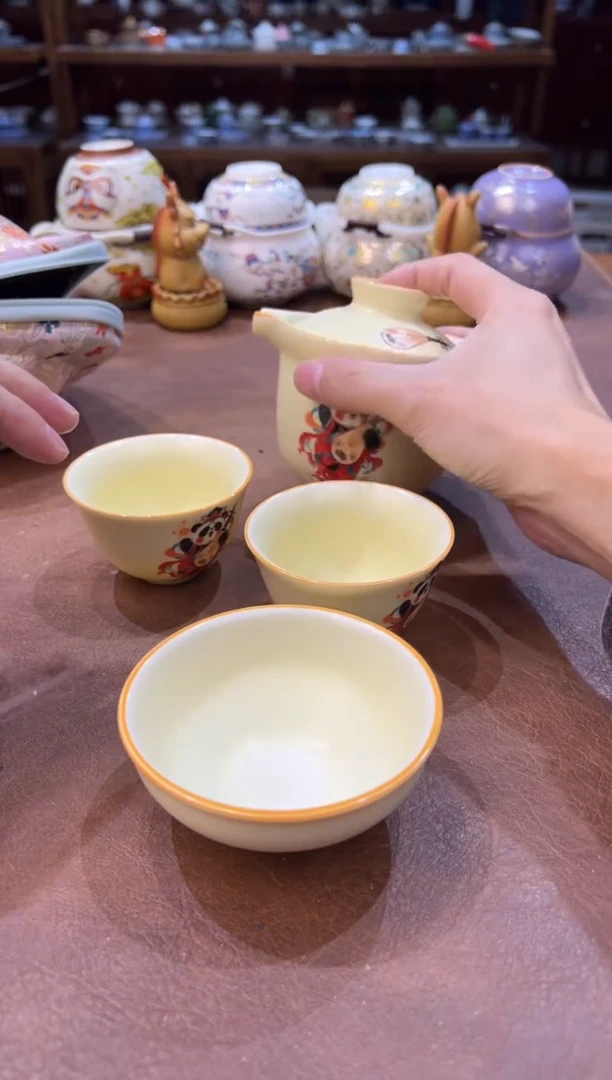 真的很便宜超好看会开片的旅行茶具