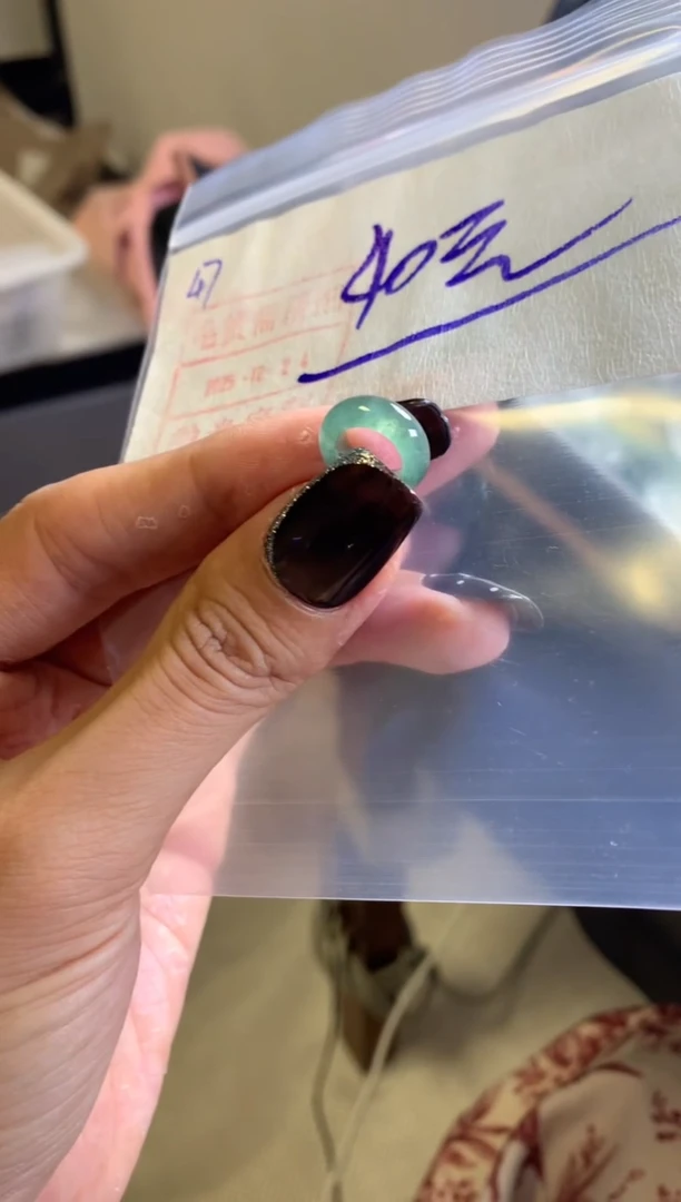 未镶嵌定制翡翠47甜甜圈40元毛货需精抛光发