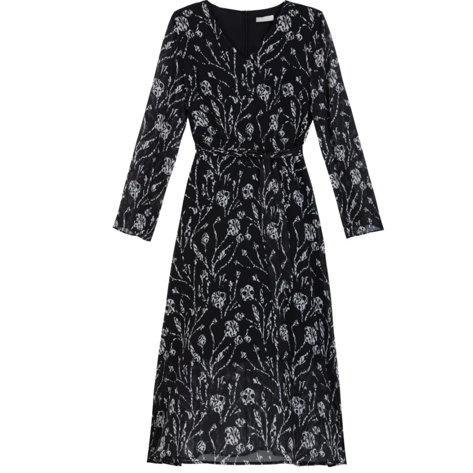 AM WEEKEND法式高腰长裙复古显瘦雪纺连衣裙拼接蕾丝DF2712700