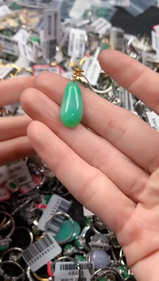 银S925镶嵌戒指翡翠2            5