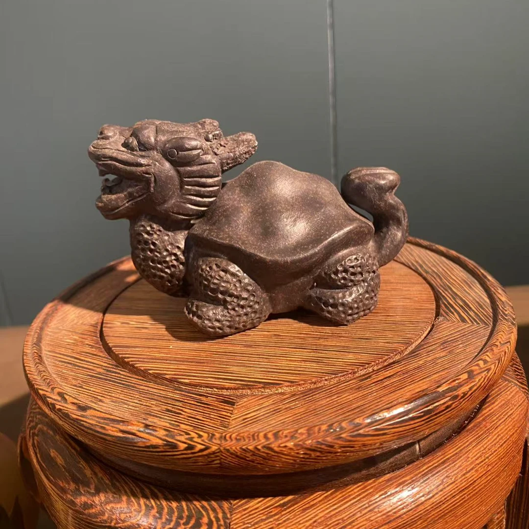 当代 宜兴紫砂茶宠 龟龙