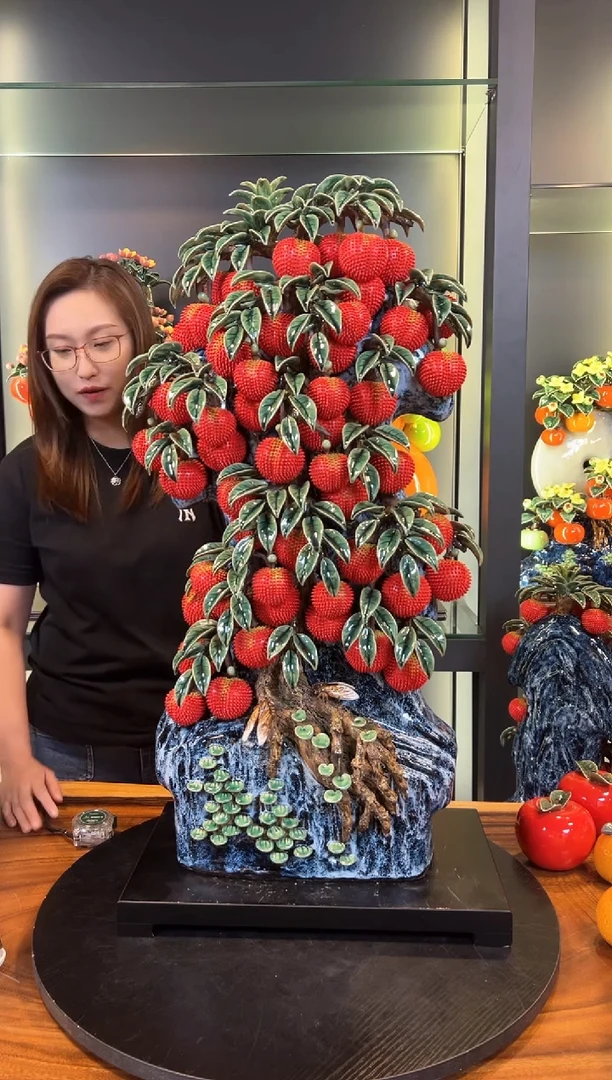 泥塑特大大展宏图满堂红荔枝