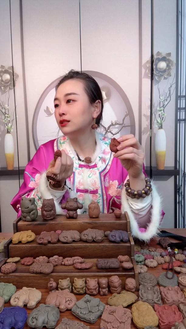 【闪购商品】泥塑李主帐中梅花小鱼2个