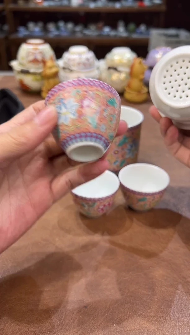 真的很便宜会开片的旅行茶具