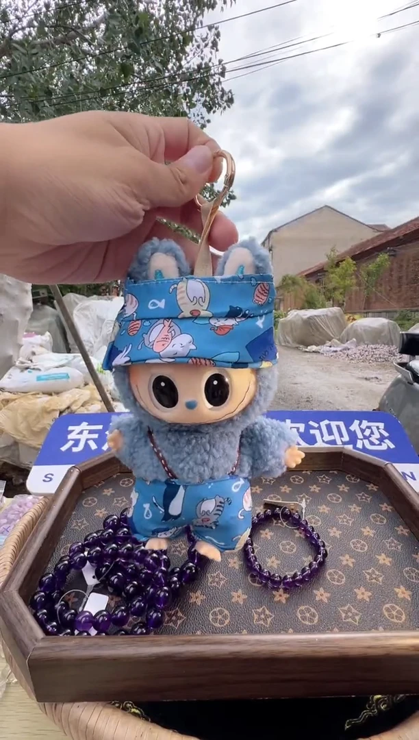 未镶嵌手链水晶拉布布大玩偶