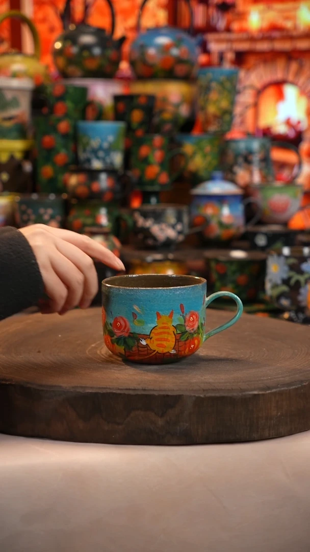 油画   釉下彩   杯子