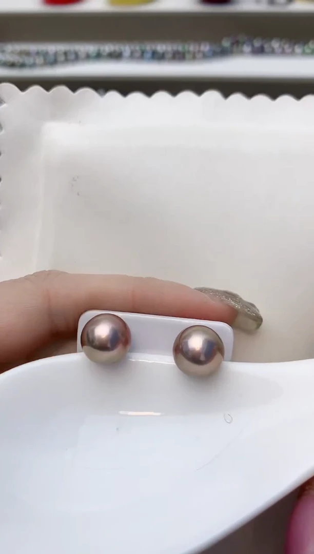 银S925镶嵌耳饰淡水珍珠A29