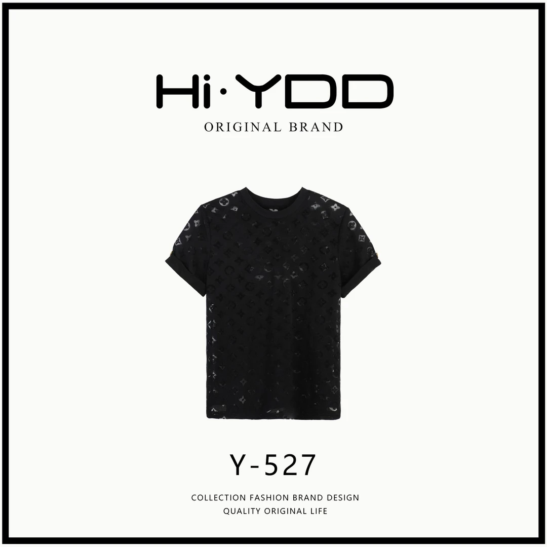 【宠粉专属】花罗镂空高级微透夏季凉感短袖T恤百搭上衣XZ-8208