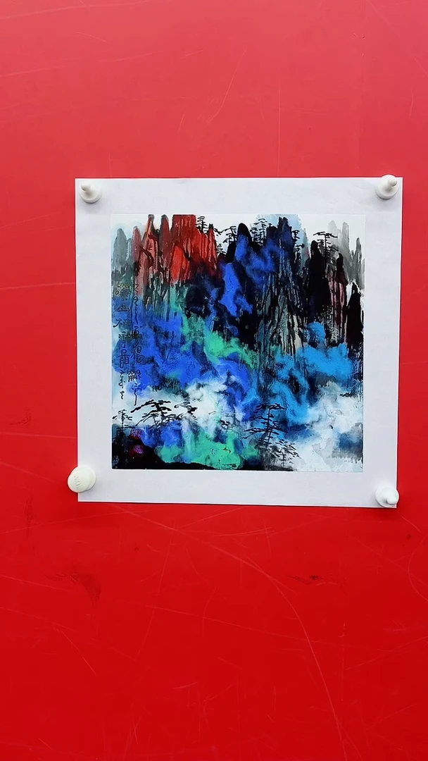 国画杨和平-山水-1平尺-手绘-纸本-国画