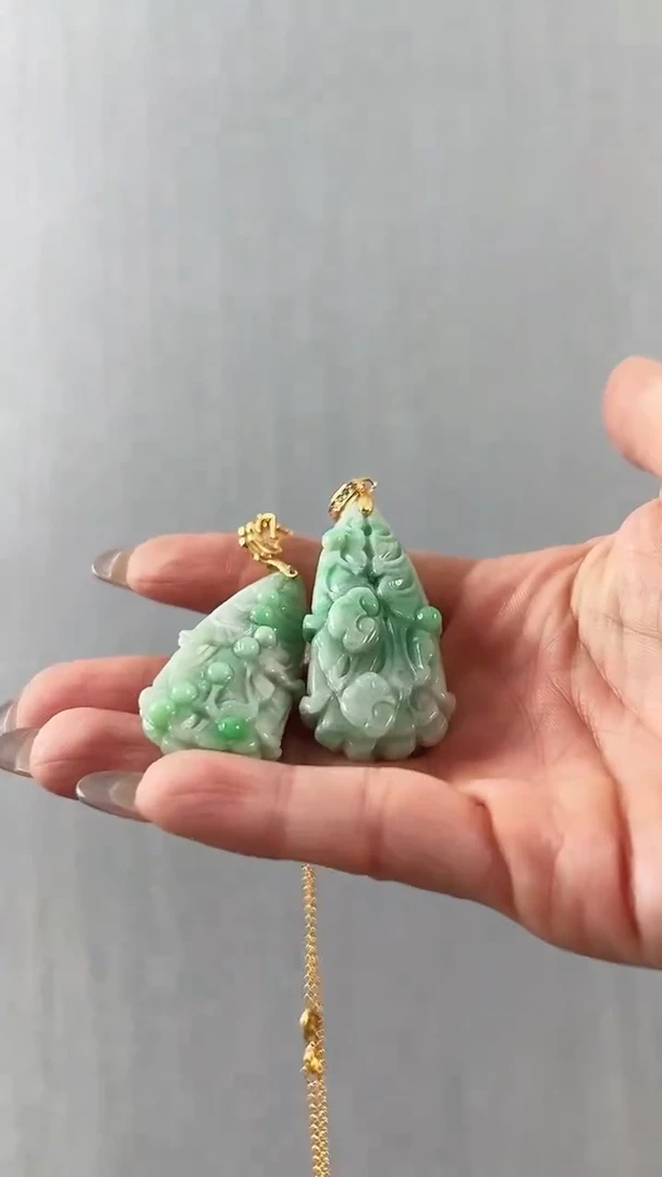 翡翠未镶嵌颈饰百财（多样性发货）