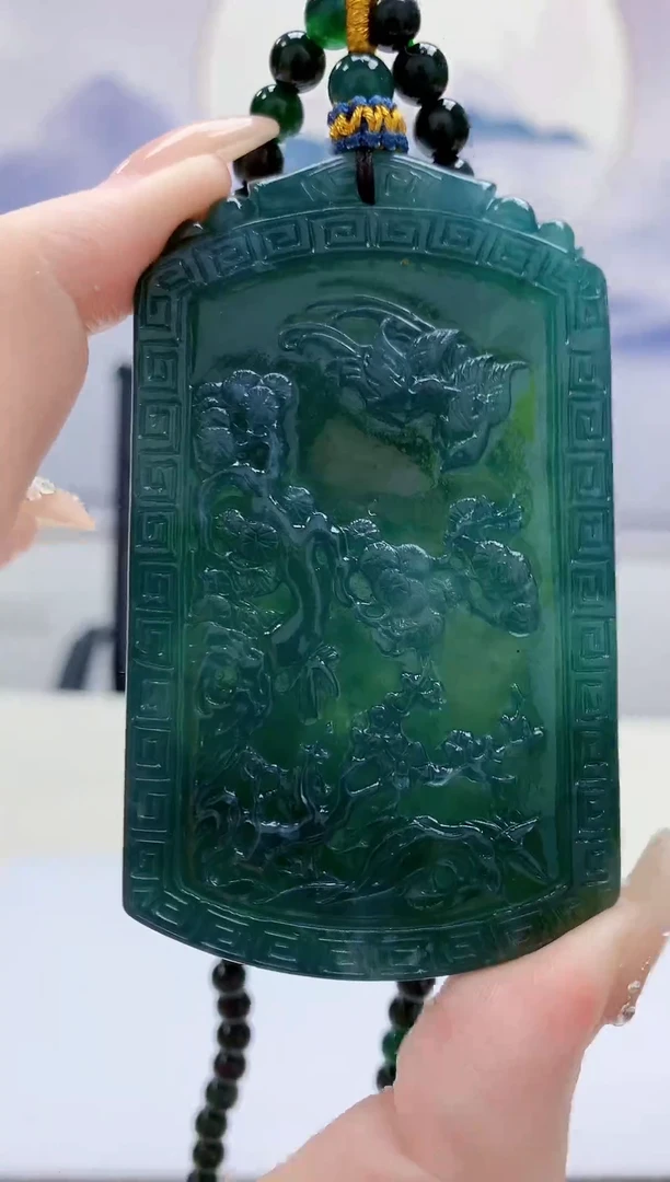 定制翡翠未镶嵌4812jw-毛货挂件88赠珠链