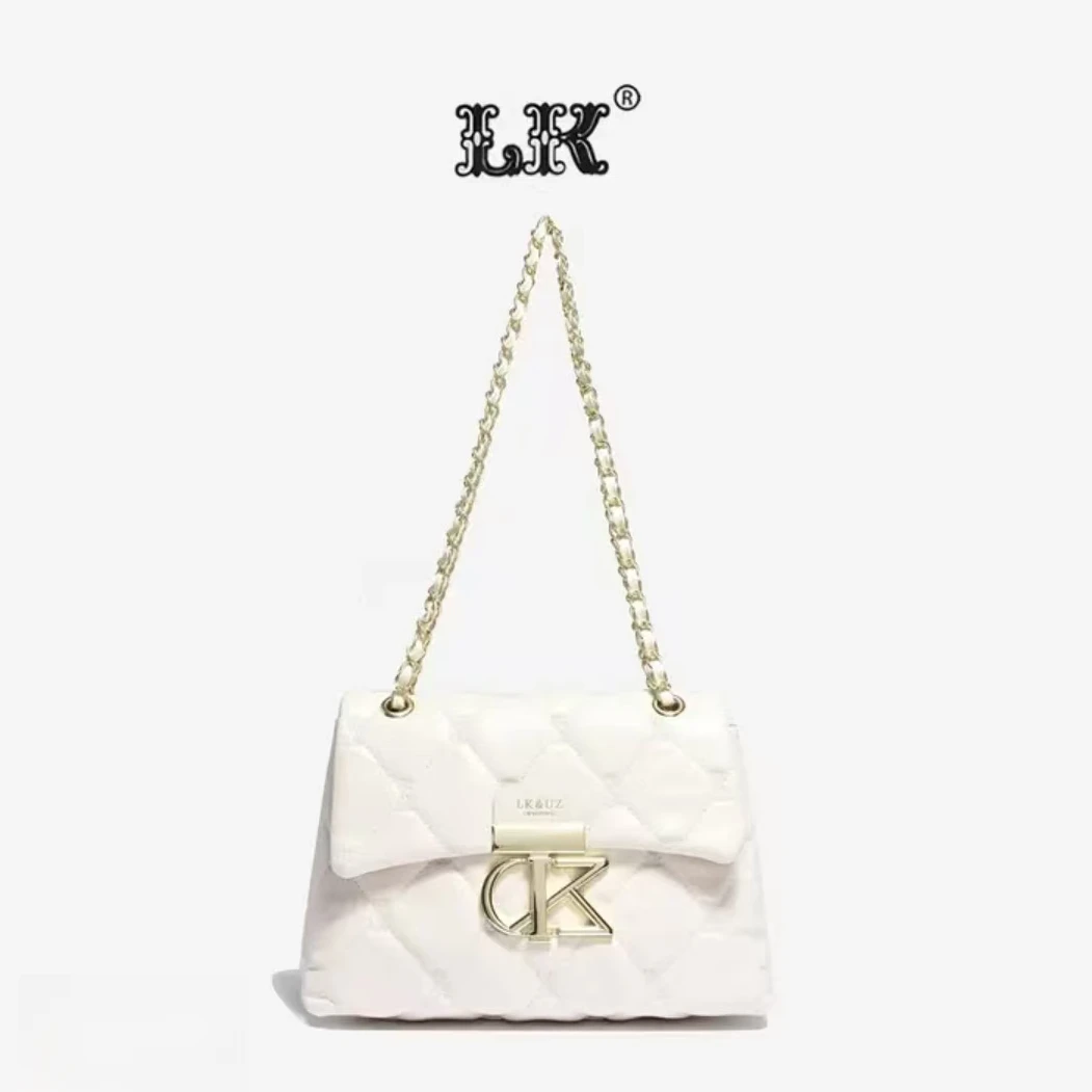 132 白色（长24厘米高15厘米）时尚百搭包包（无礼盒）