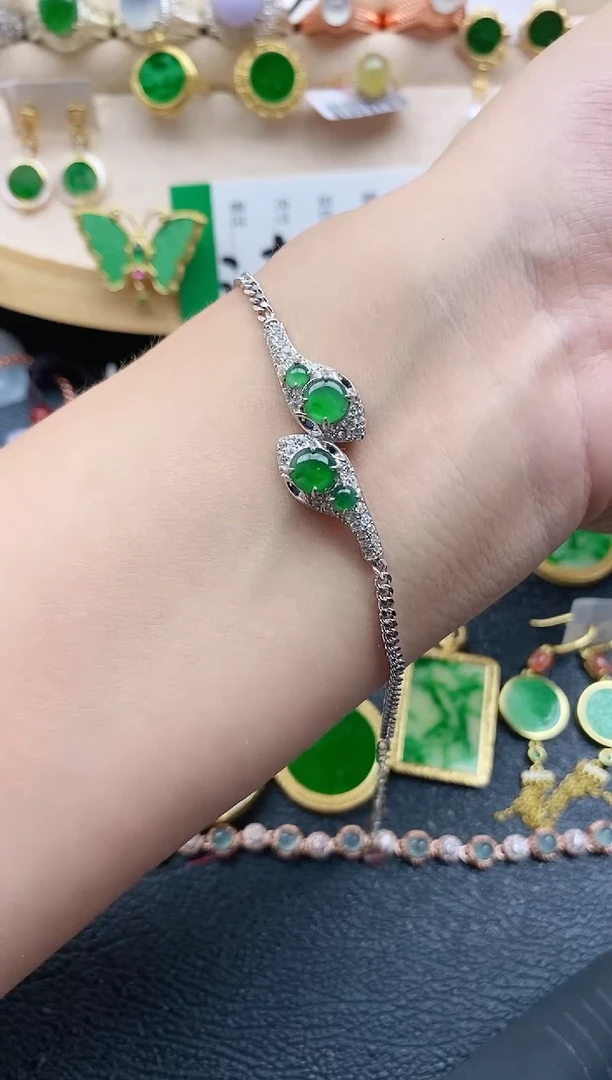 翡翠戒指银S925镶嵌11111