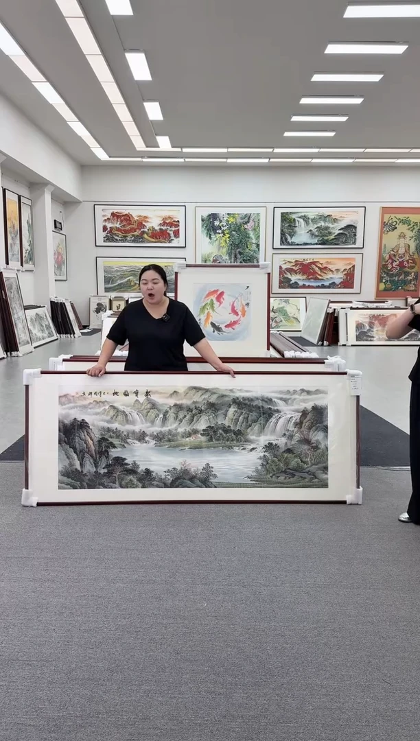 国画手绘   219*88  落款   源远流长