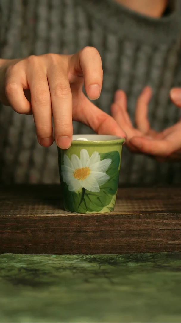 釉下彩手工手绘瓷器青诗集手工手绘瓷器