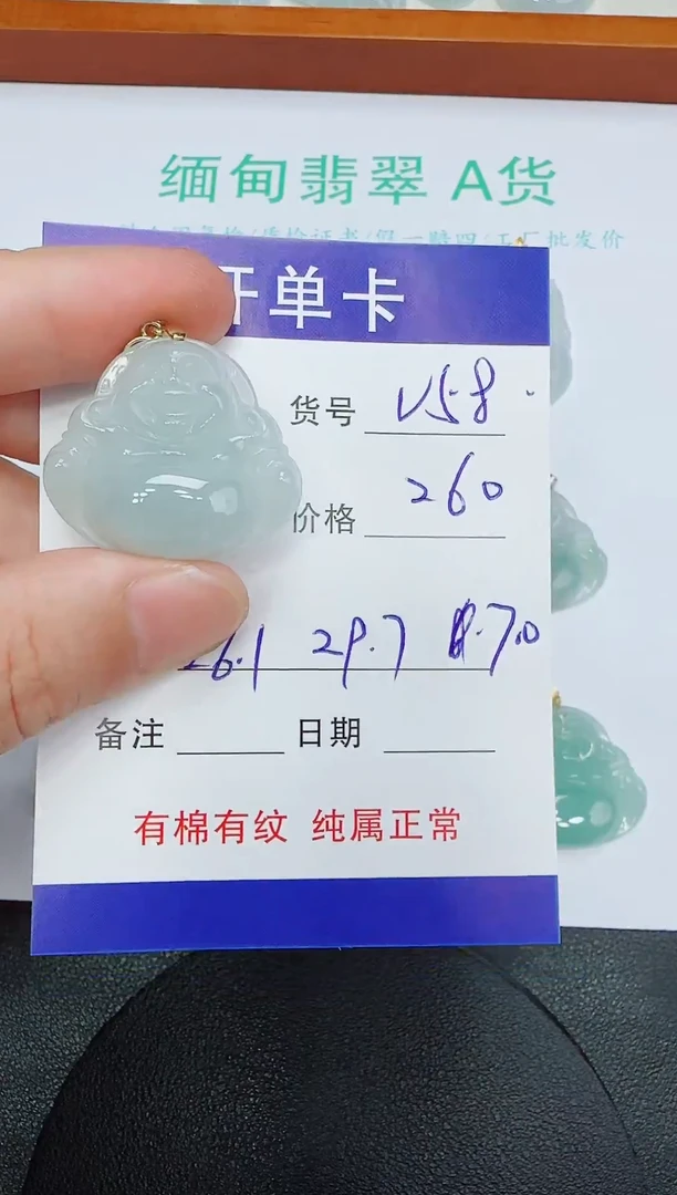 吊坠(赠链)未镶嵌翡翠V58