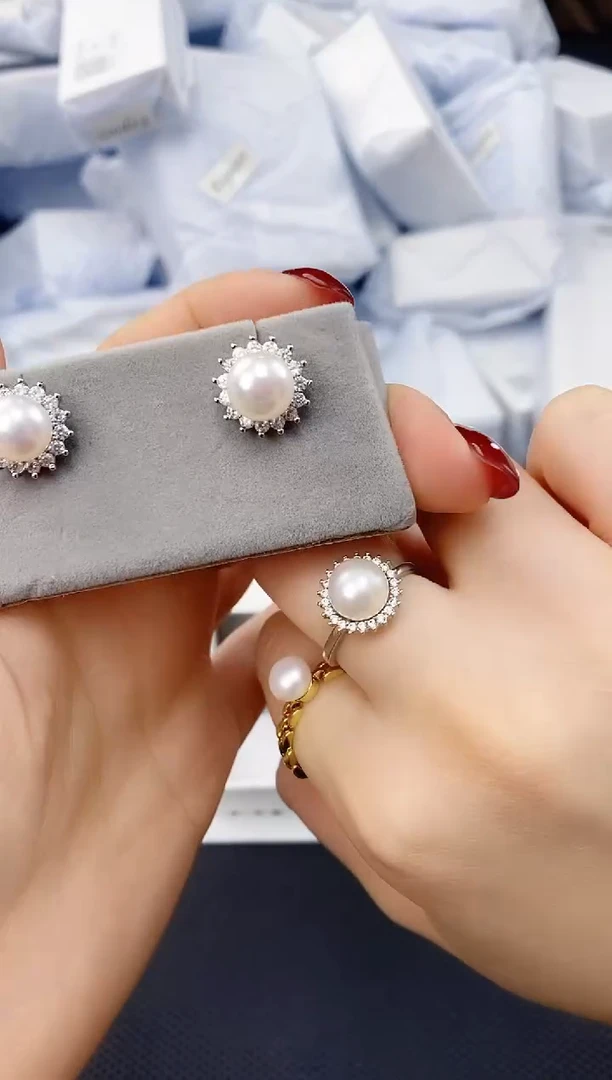 未镶嵌耳饰淡水珍珠ED1073